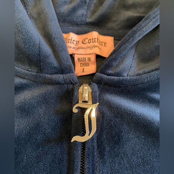 Juicy Couture Regal Blue Velour Tracksuit Hoodie (L) & Pants (M) - Make an offer - Picture 5 of 16